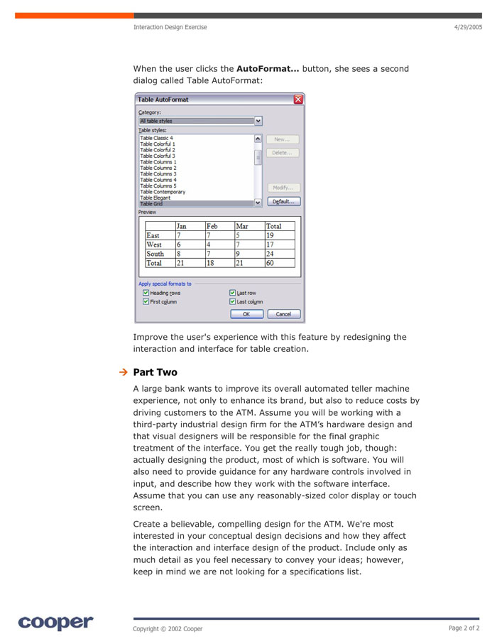 Cooper's Interaction Designer Test (page 2)